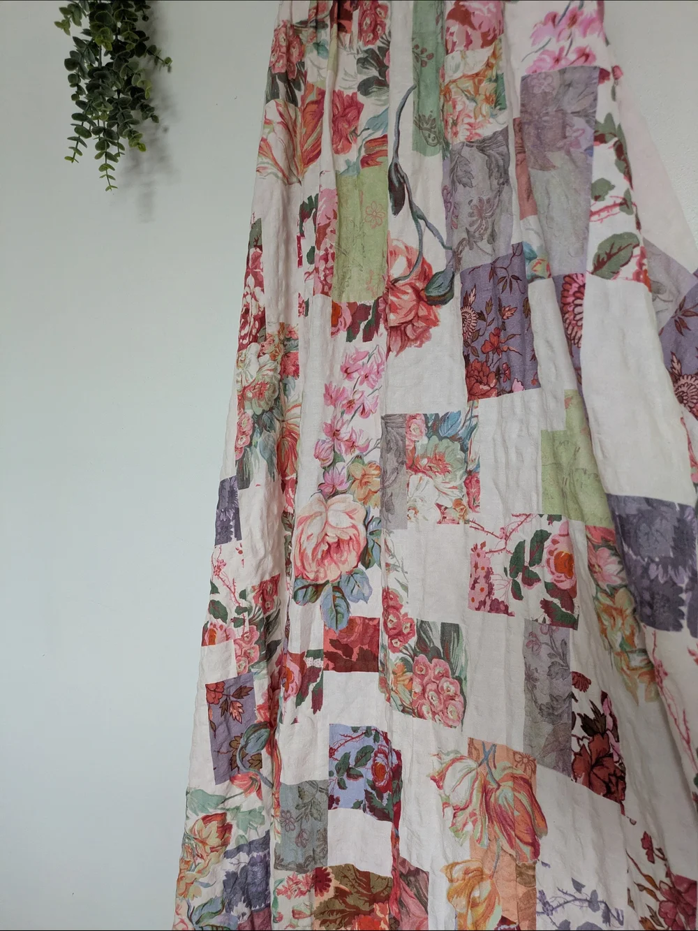 Anthropologie Lyre Floral Patchwork Maxi Sleep Gown | Boho Cottagecore Lounge